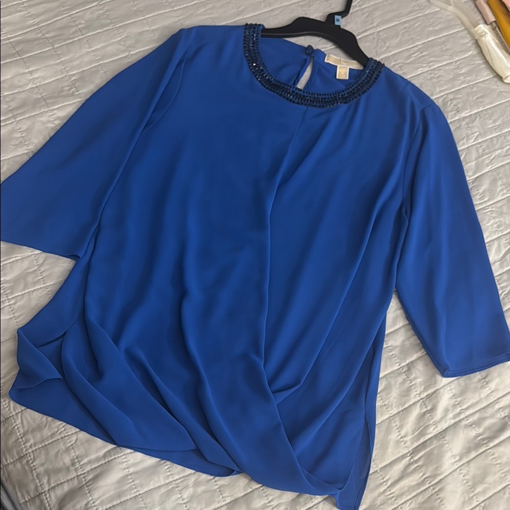 Michael Kors Blue Relaxed Blouse